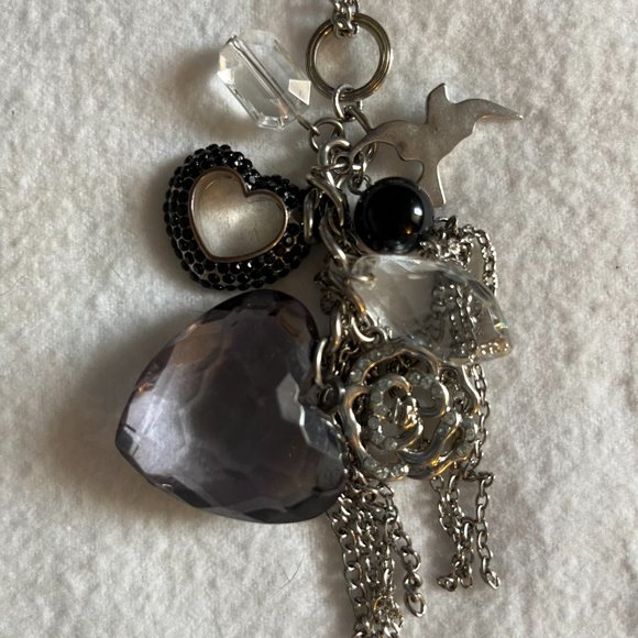‘Funky’ Silver Tone w/ Crystals & Charms by Avenue - Picture 5 of 6
